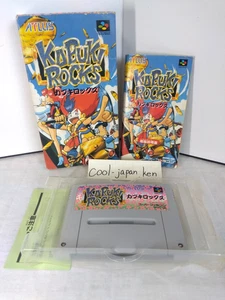 Kabuki Rocks Super Famicom Game Japan Box Manual Plastic Case SNES SFC - Picture 1 of 18