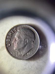 1968 D Roosevelt Groschen Fehlermünze in uns, 8, siehe Fotos für Details. - Bild 1 von 2