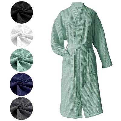 heimtexland ® Reisebademantel Waffelpique Bademantel Saunamantel Oekotex Typ881 - Bild 1 von 4