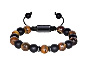 NUEVO Brazalete de Triple Protección - Brazalete de Hematita Hecho a Mano, Obsidiana Negra - Imagen 1 de 9
