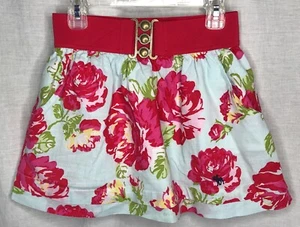 ABERCROMBIE Kids Girls Skirt Size XL Blue Red Pink Floral Flower Lined - Picture 1 of 7