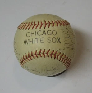 Chicago White Sox Team Signed Baseball- 1973, Tanner, Wood, May, Stone, Goosage - Picture 1 of 13