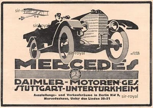 Mercedes Benz Daimler Auto KFZ - 1917 - Werbung Reklame 1910er ~16x11cm - Bild 1 von 1