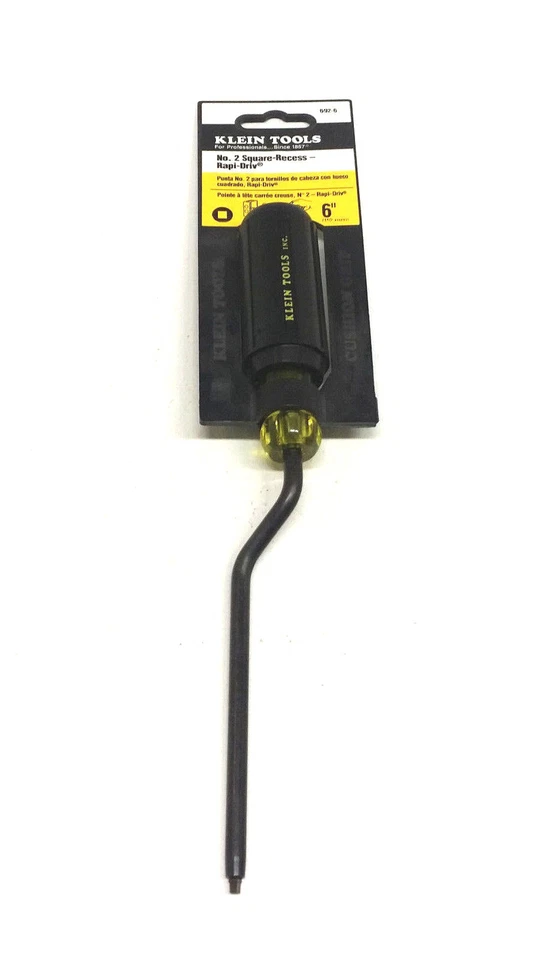 Klein Tools 692-6 No.2 Square-Recess Rapi-Driv Screwdriver "MADE IN THE USA" - Image 1 of 1
