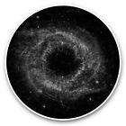 2 x Vinyl Stickers 15cm (bw) - Black Hole Concept Space Galaxy  #42577