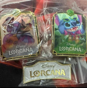 2025 Lorcana Disney chinese tcg game promo logo badge stitch logo 3pcs - Picture 1 of 1