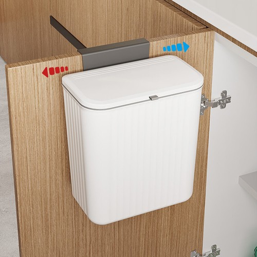 Wall Mounted Waste Bin Kitchen Door Cupboard Hanging Trash Can