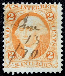 US Stamp Scott #R15 ~ Revenue 1862-71 2c org, Int Rev, old paper, GRL02 - Picture 1 of 1