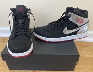 Las mejores ofertas en Jordan 1 Mid Negro Metálico Plata | eBay