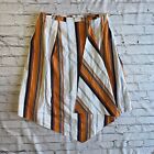 Habitual Womens Orange Striped Hem Skylar Handkerchief Skirt 10