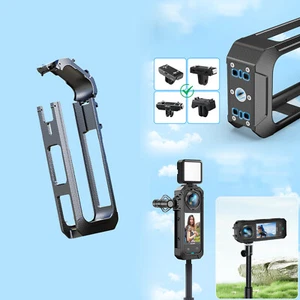 Protective Cage Frame w/Quick Release Mount Port&Dual Cold Shoe For Insta360 X5 - Picture 1 of 15