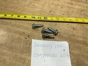 SAMSUNG RS261MDBP REFRIGERATOR COMPRESSOR MOUNTING BOLTS/SCREWS  SET OF 4 - Picture 1 of 10