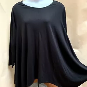 Roamans Gr. 3X Tunika Top schwarz Haifischbiss asymmetrisch Übergröße Shirt - Bild 1 von 12