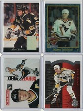 MARIO LEMIEUX PITTSBURGH PENGUINS LOT (4) SILVER SKATES CLEAR SHOTS PREMIER FINE