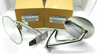 Datsun 510 1200 B110 Sunny New Pair of Genuine Nissan Fender Side Mirrors OEM - Image 1 of 4