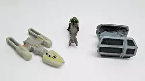 1990's Micro Machines Star Wars Darth Vader's TIE Fighter,Speeder Bike,Y-Wing 17 - Picture 1 of 2