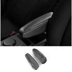 For Toyota FJ Cruiser 2007-2014 Carbon Fiber Leather Front Row Seat Armrest Trim - Picture 1 of 7