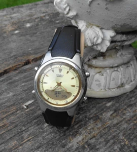 Men's Casio Edifice EFA-109 Module 2747 Telememo 30 World Time Alarm Watch Runs - Picture 1 of 5