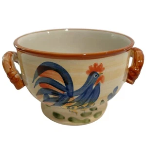 California dispensa ceramica doppio manico gallo ciotola zuppiera cereali peperoncino usato in ottime condizioni - Foto 1 di 8