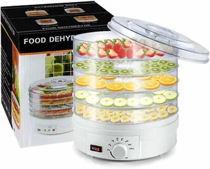 Food Dehydrator Preserver Jerky Maker Plastic Electric Transparent 5 Tier  - Picture 1 of 9