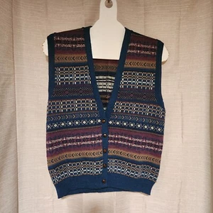 Chaleco Pendleton Estampado Lana Mujer’s Talla Grande Azul Marrón Marrón - Imagen 1 de 6