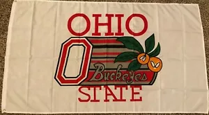 BANDIERA OHIO WHITE BUCKEYES nuova 3x5ft qualità superiore dissolvenza resist us venditore - Foto 1 di 4