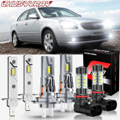 For Kia Optima 2006 2007 6X 6000K LED Headlight High Low Beam+Fog Light Bulb Kit - Image 1 of 4