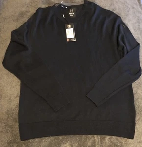 Suéter negro cuello en V puntas de golf Under Armour (1281277-001) talla: médico - precio de venta sugerido por $100 - Imagen 1 de 7