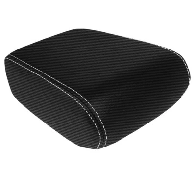 Reposabrazos de consola PVC cubierta de fibra de carbono para Isuzu Rodeo 98-01 puntada blanca Foto 1 de 4