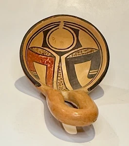 Vintage Tewa-Hopi Polychrome Pottery Ladle - Picture 1 of 3