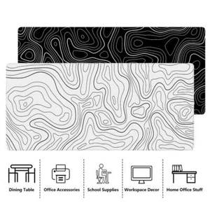 Tapis de souris - Tapis de souris ondulé grand - Tapis de bureau - 4 types ❁UK - Photo 1/24