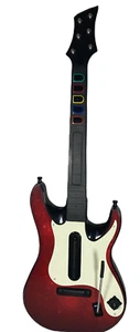 Playstation 3 Activision Red Guitar Hero 5 Wireless PS3 Rock Band NO DONGLE - Picture 1 of 5