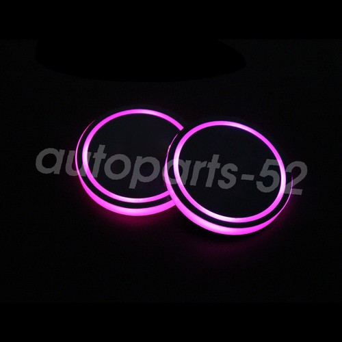 Car Cup Bottle Holder 7Colors LED Mat Coaster Pad Atmosphere Lights