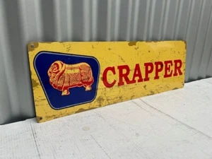 GOLDEN FLEECE CRAPPER METAL SIGN OIL GREASE PETROL KEROSINE HI BOY - Picture 1 of 2