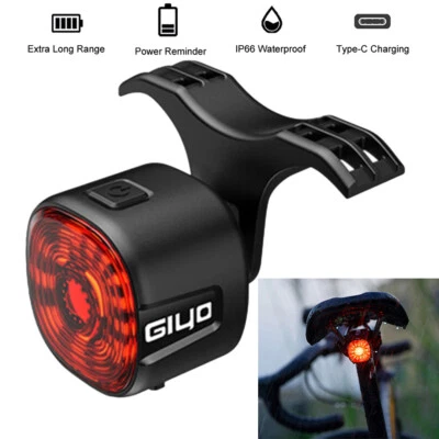 Bicycle Brake Rear Light USB Rechargeable LED Bike Cycling Taillight Waterproof - Image 1 of 4