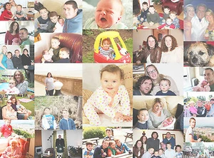 Póster impreso en lona de collage 34""x24"" gran regalo familiar - Imagen 1 de 1