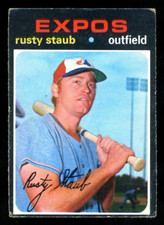 1971 TOPPS OPC O PEE CHEE MLB BASEBALL #289 Rusty Staub EX MONTREAL EXPOS Card