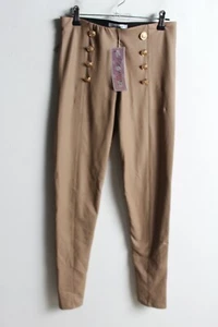 Yu & Me Womens Faux Leather Trousers - Beige - Size Small S (L14) - Picture 1 of 5