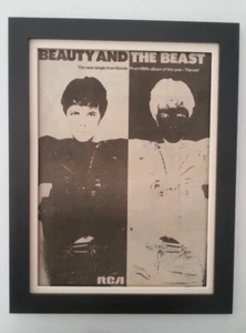 DAVID BOWIE*Schönheit und Biest*1978*RAR*ORIGINAL*POSTER*ANZEIGE*GERAHMT*SCHNELLER WELTVERSAND - Bild 1 von 5