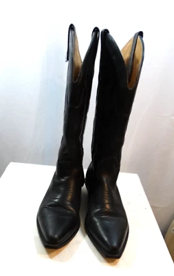 Botas para mujer Cole Haan Country talla 6,5B de cuero negras punta puntiaguda Foto 1 de 4