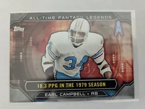 🏆 2015 Topps All-Time Fantasy Legends EARL CAMPBELL #ATFL-EC HOUSTON OILERS - Foto 1 di 1