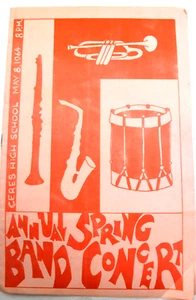 Ceres High School Ceres California May 1964 Annual Spring Band Concert Program - Picture 1 of 6