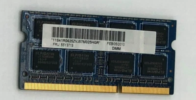 Lenovo Genuine 55Y3713 Elpida 2GB 2Rx8 PC3-8500S-7-10-F1 Memory RAM QUICK SHIP - Image 1 of 2