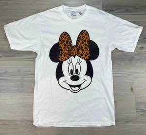 Men's Mickey & Friends Mickey & Minnie Mouse Cheetah Print Bow T-Shirt Size S - Picture 1 of 7