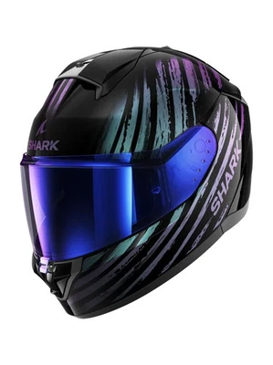 Casco Integral Shark Ridill 2 Assya Kxk Negro Purpurina Pulido Tamaño Xs S M - Imagen 1 de 3
