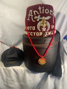 Shriner Cap Antiochia Photo Unit Director Emeritus & Box + Medal Necklace + More - Bild 1 von 20