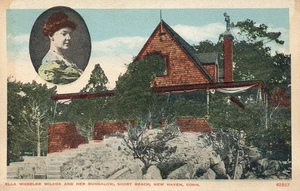 Ella Wheeler Wilcox & Her Bungalow Short Beach New Haven CT Connecticut Postcard - Picture 1 of 2