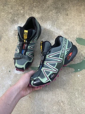 Salomon Womens Speedcross 3 #379060 Multicolor Running Shoes Drawstring Size 8 - Image 1 of 4