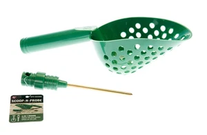 GREEN Plastic Metal Detector Scoop w/ Coin Probe-Sand-Beach-Treasure Gold Ring - Picture 1 of 4