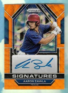 Aaron Zavala 2023 Panini Prizm Orange SP RC AUTOGRAPH AUTO CARD #'D /50 MLB - Bild 1 von 2